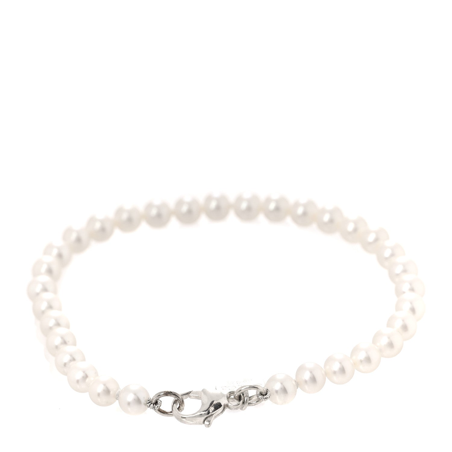 Tiffany Sterling Silver Pearl Ziegfeld Bracelet 2 of 5