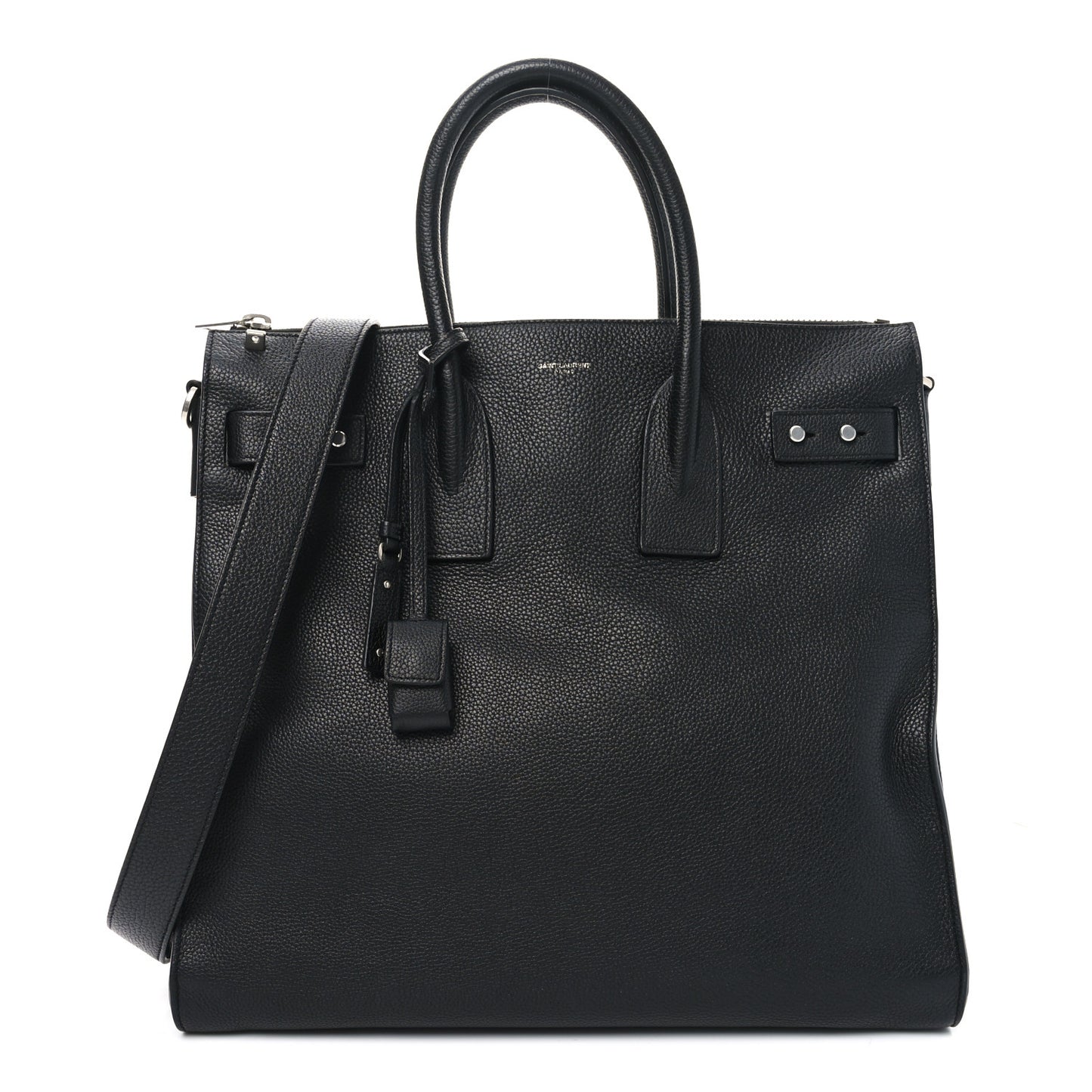 Grained Calfskin Sac De Jour Souple North South Tote Black