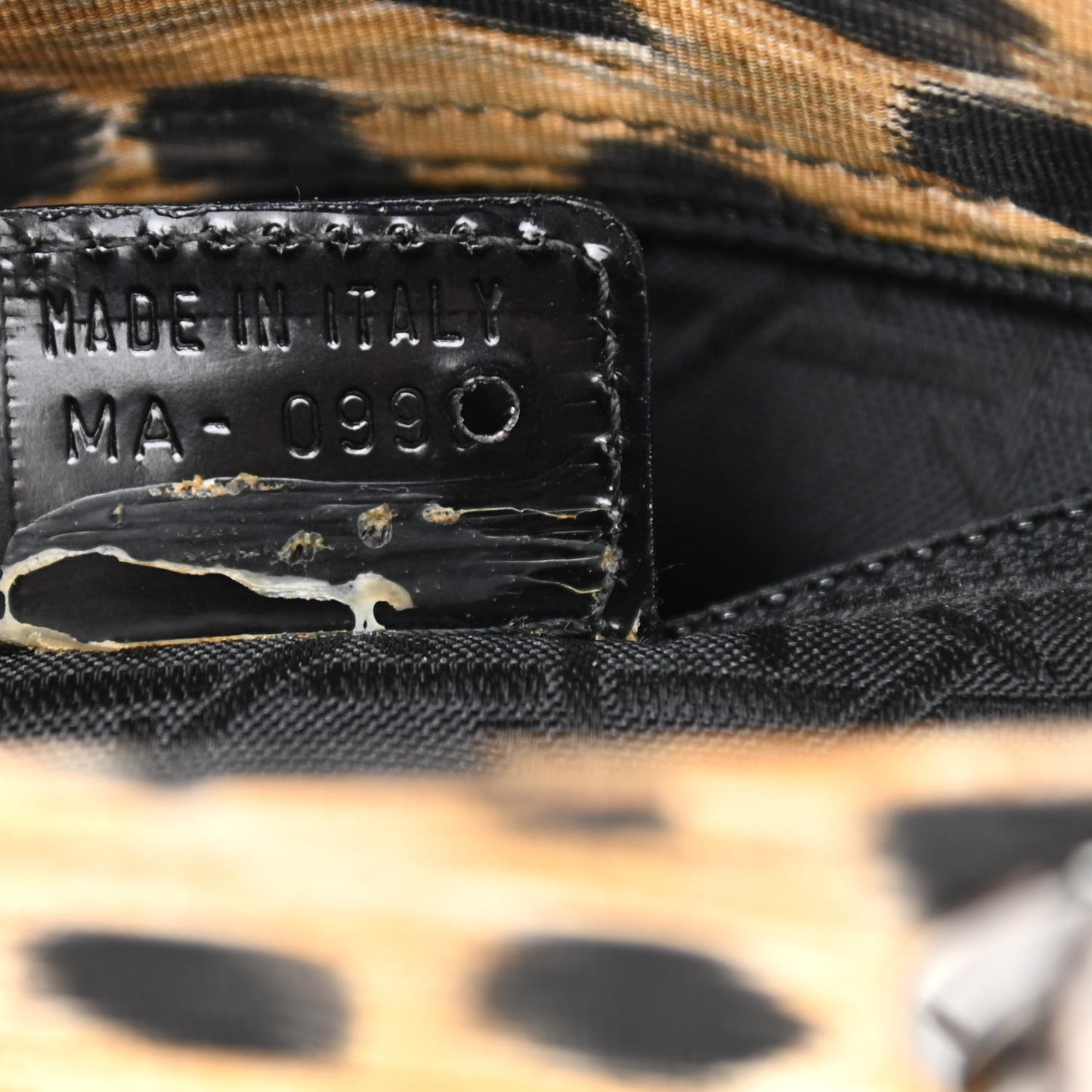 Canvas Leopard Printed Mini Lady Dior