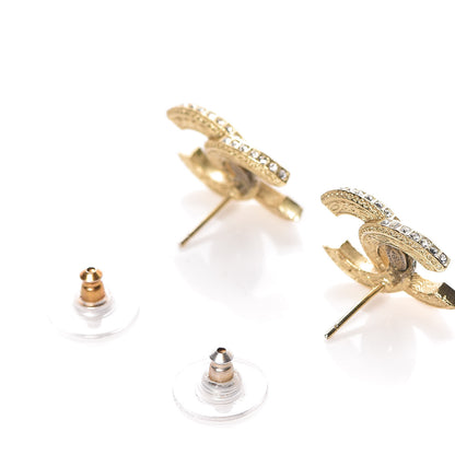 Chanel Baguette Crystal CC Earrings Gold Black 3 of 4