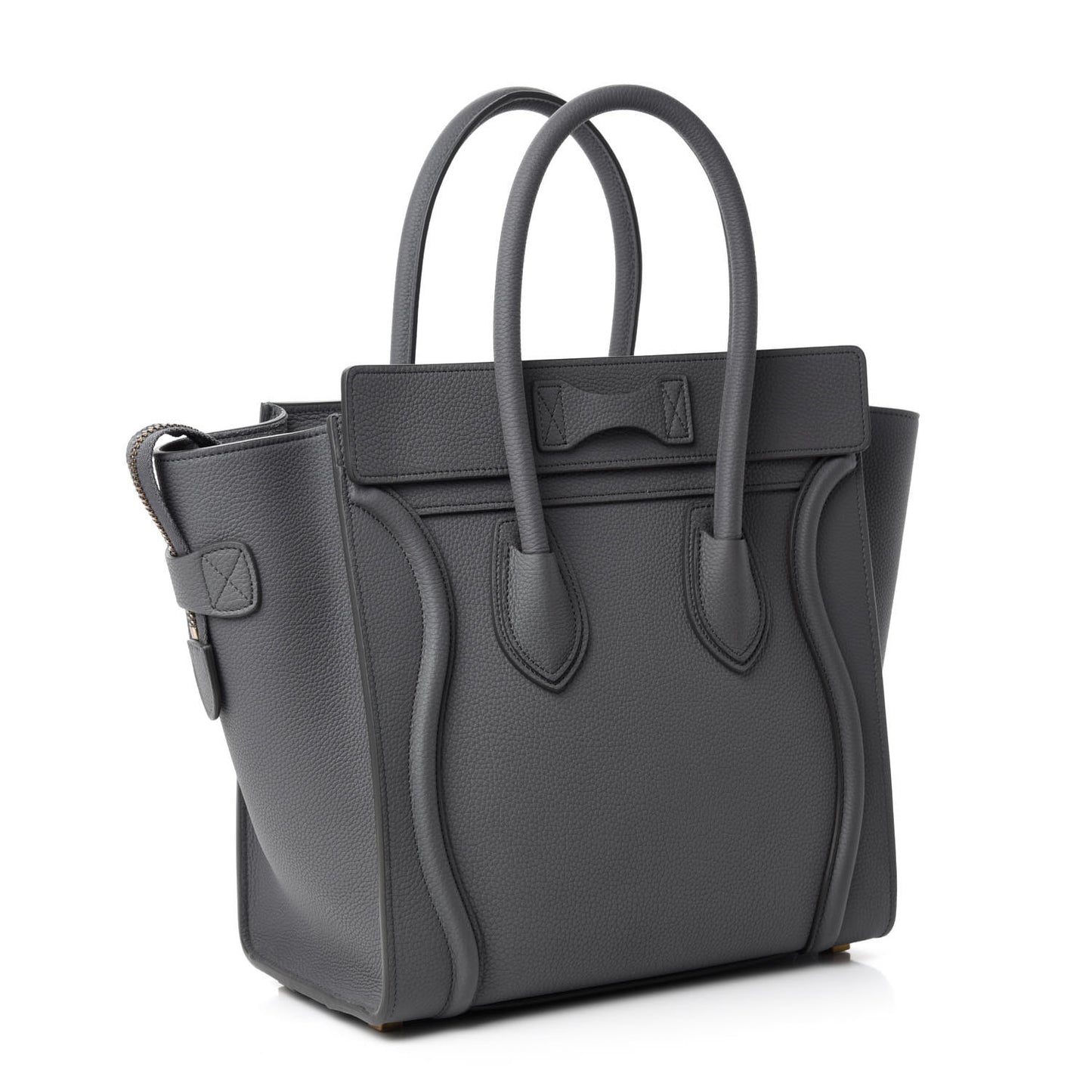 Baby Drummed Calfskin Micro Luggage Kohl