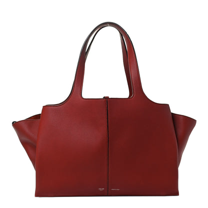 Celine Baby Grained Calfskin Medium Tri-Fold Bag Burnt Red 1 of 4