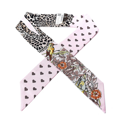 Hermes Silk Jungle Love Love Twilly Rose Pale Etoupe 1 of 4