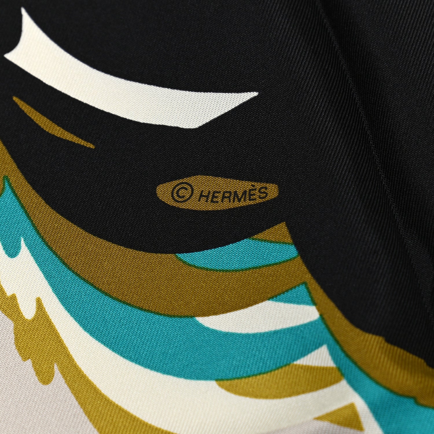 Hermes Silk Brides De Gala Shadow Scarf 90 Beige Ebene Jaune 5 of 8