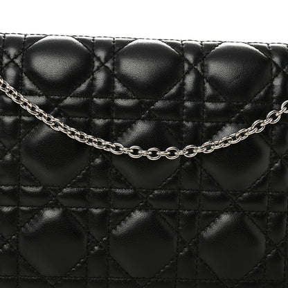 Christian Dior Lambskin Cannage Lady Dior Convertible Clutch Black 7 of 9