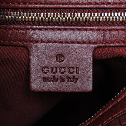 Gucci Calfskin Horsebit Embossed Glam Hobo Burgundy 6 of 6