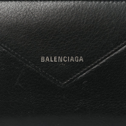 Balenciaga Calfskin Papier Zip Around Wallet Black 8 of 11