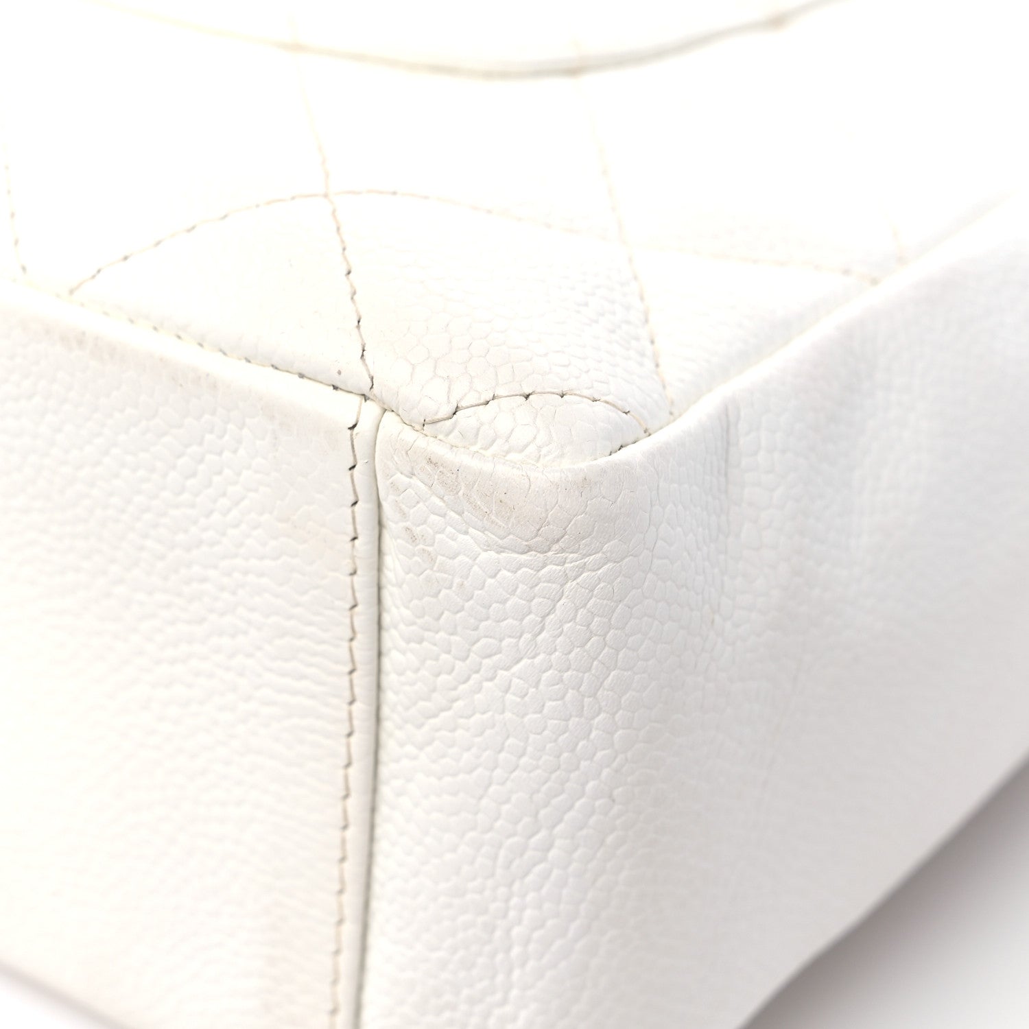 Chanel Caviar Quilted Petit Shopping Tote PST White 11 of 18