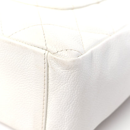 Chanel Caviar Quilted Petit Shopping Tote PST White 11 of 18