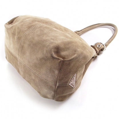 Prada Suede Tote Beige 5 of 11