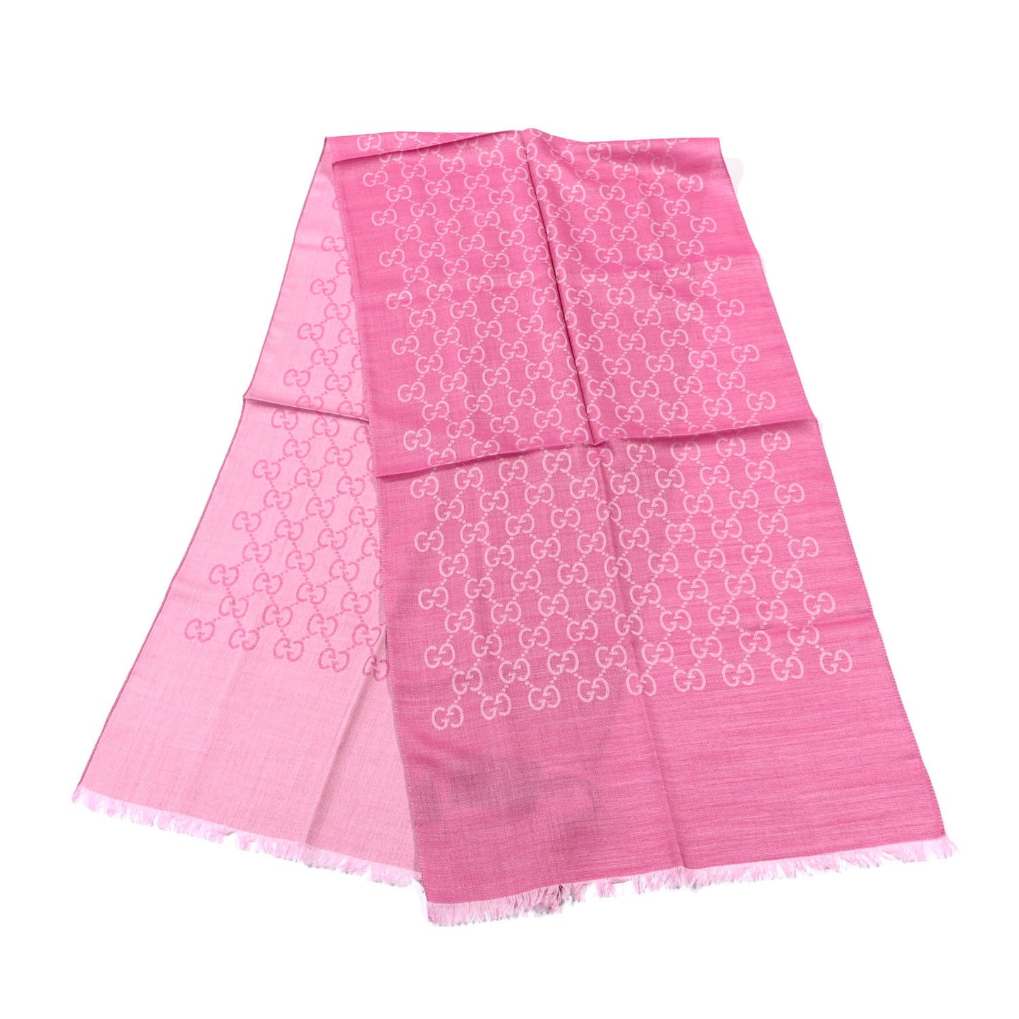 Wool Silk GG Monogram GGNat Scarf Roseate