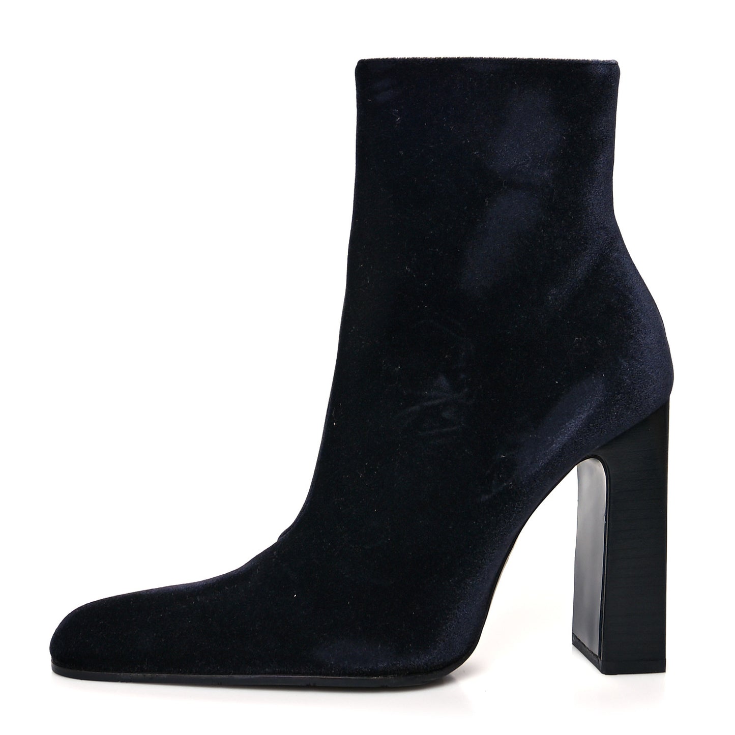 Smooth Velvet Ankle Boots 38 Navy