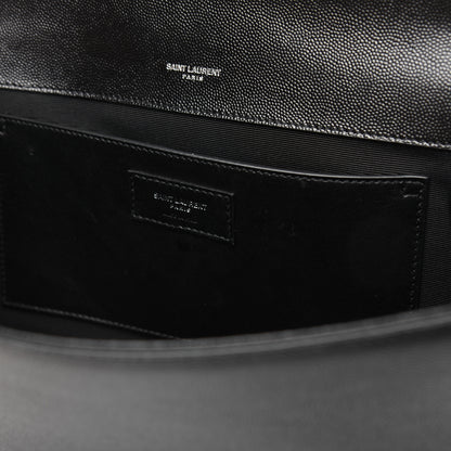 Saint Laurent Grain De Poudre Large Classic Monogram Kate Satchel Black 10 of 15