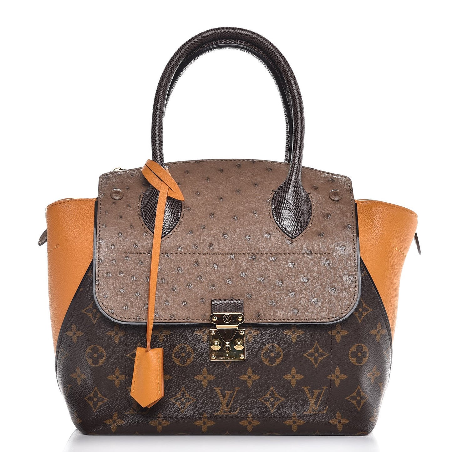 Monogram Ostrich Python Majestueux PM Yellow