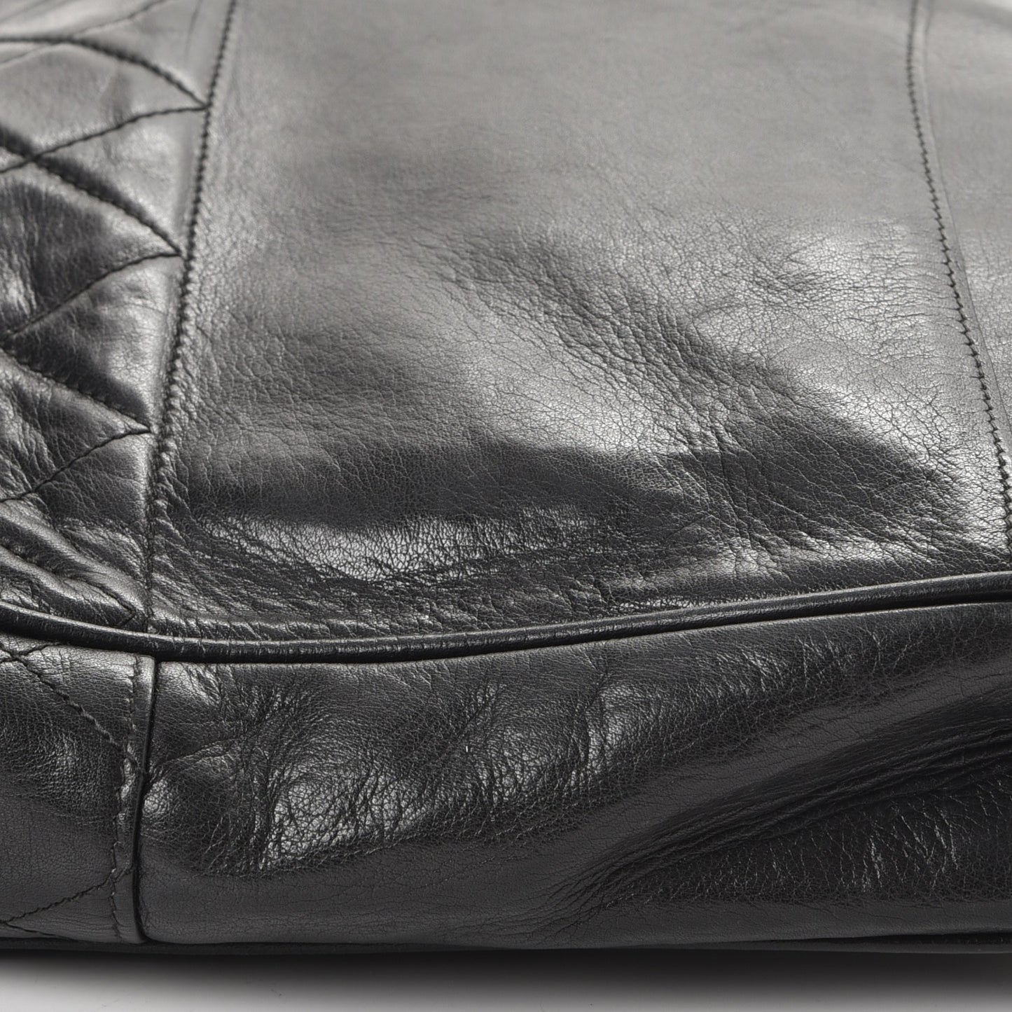 Lambskin Quilted Shoulder Bag Black