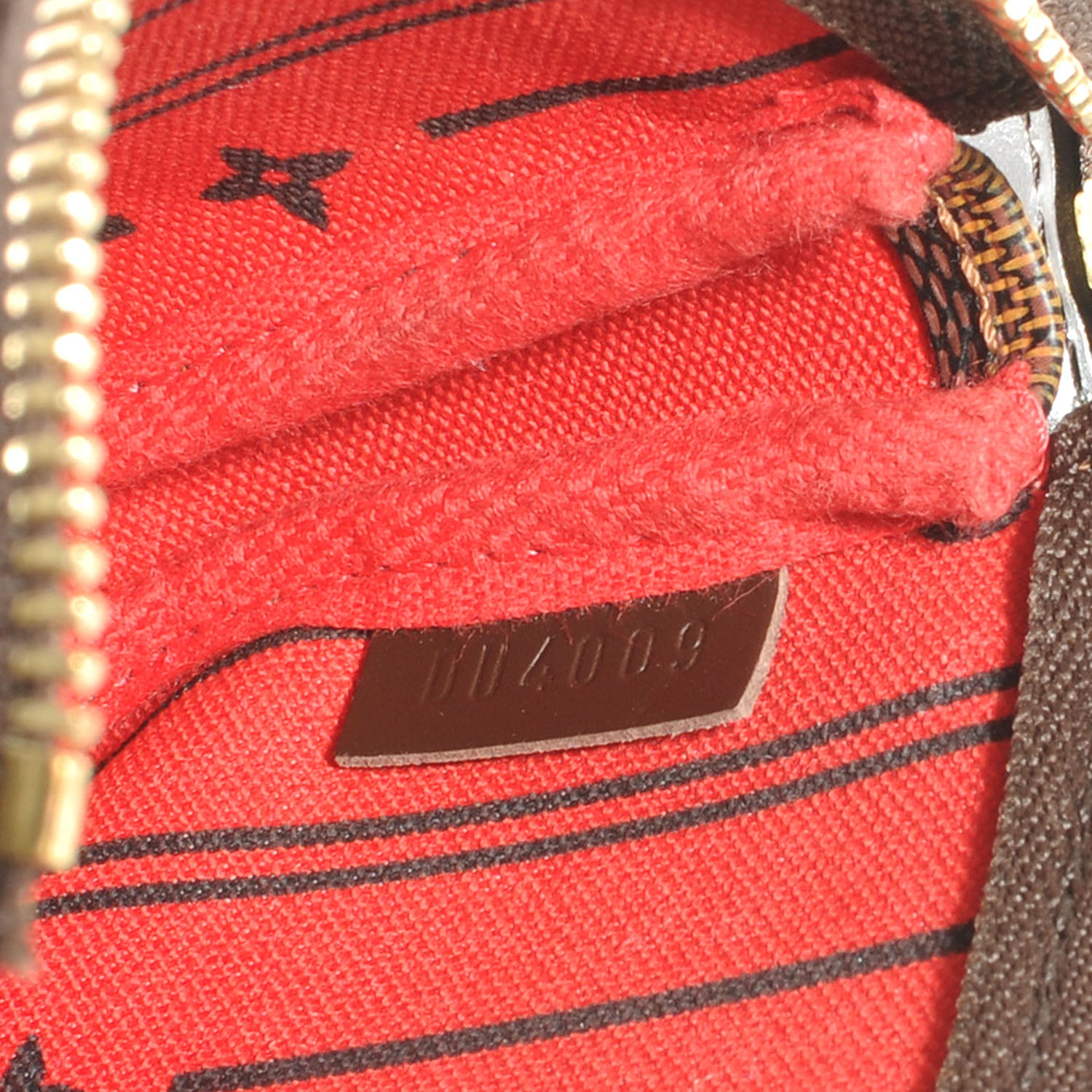 Louis Vuitton Damier Ebene Complice Trunks and Bags Mini Pochette Accessories Red 8 of 8