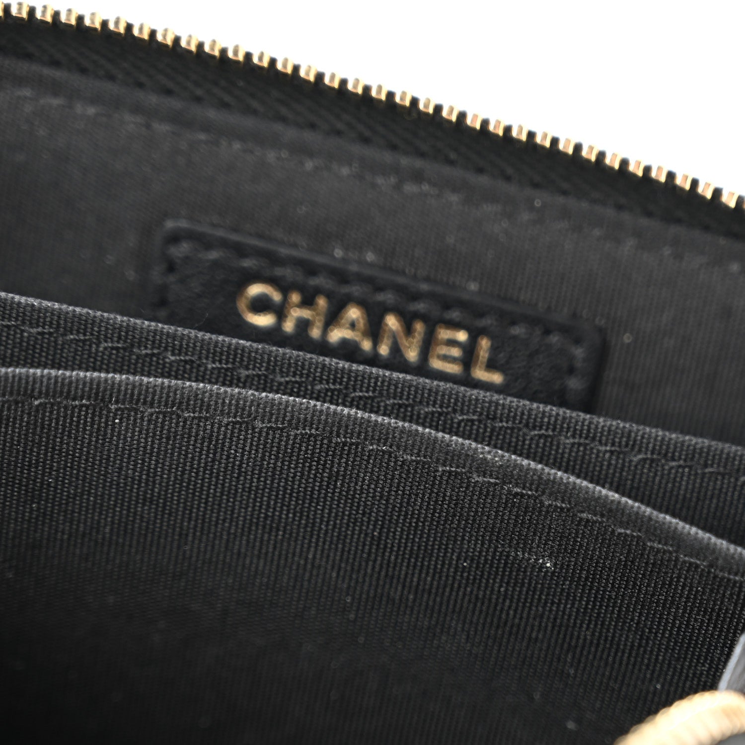 Chanel Lambskin Studded Quilted Compact Zip Around Wallet Black 8 of 9