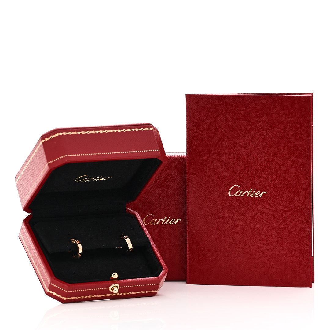 Cartier 18K Pink Gold Small LOVE Hoop Earrings 5 of 5