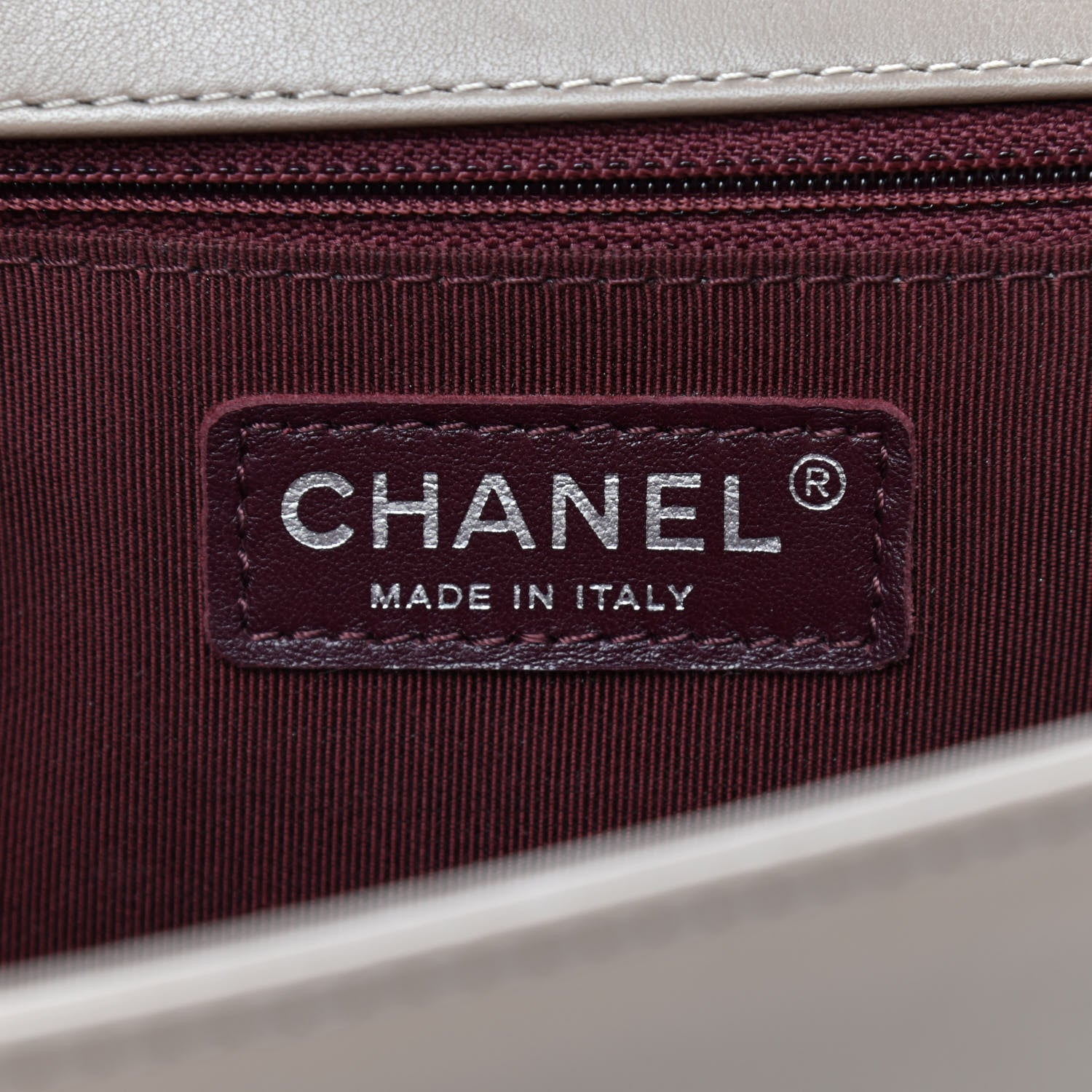 Chanel Calfskin Chevron Quilted New Medium Boy Flap Taupe 6 of 9