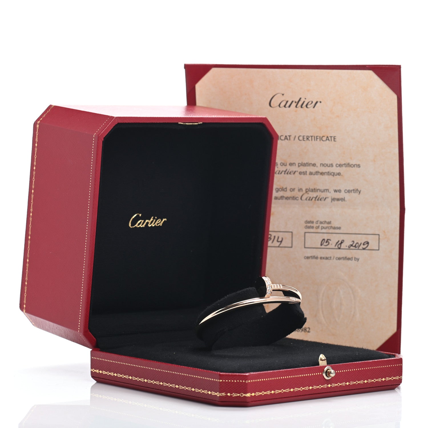 Cartier 18K Pink Gold Diamond Juste Un Clou Bracelet 16 5 of 5