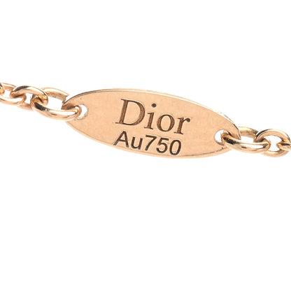 Christian Dior 18K Yellow Gold Diamond Black Onyx Mother of Pearl Rose Celeste Pendant Necklace 6 of 7