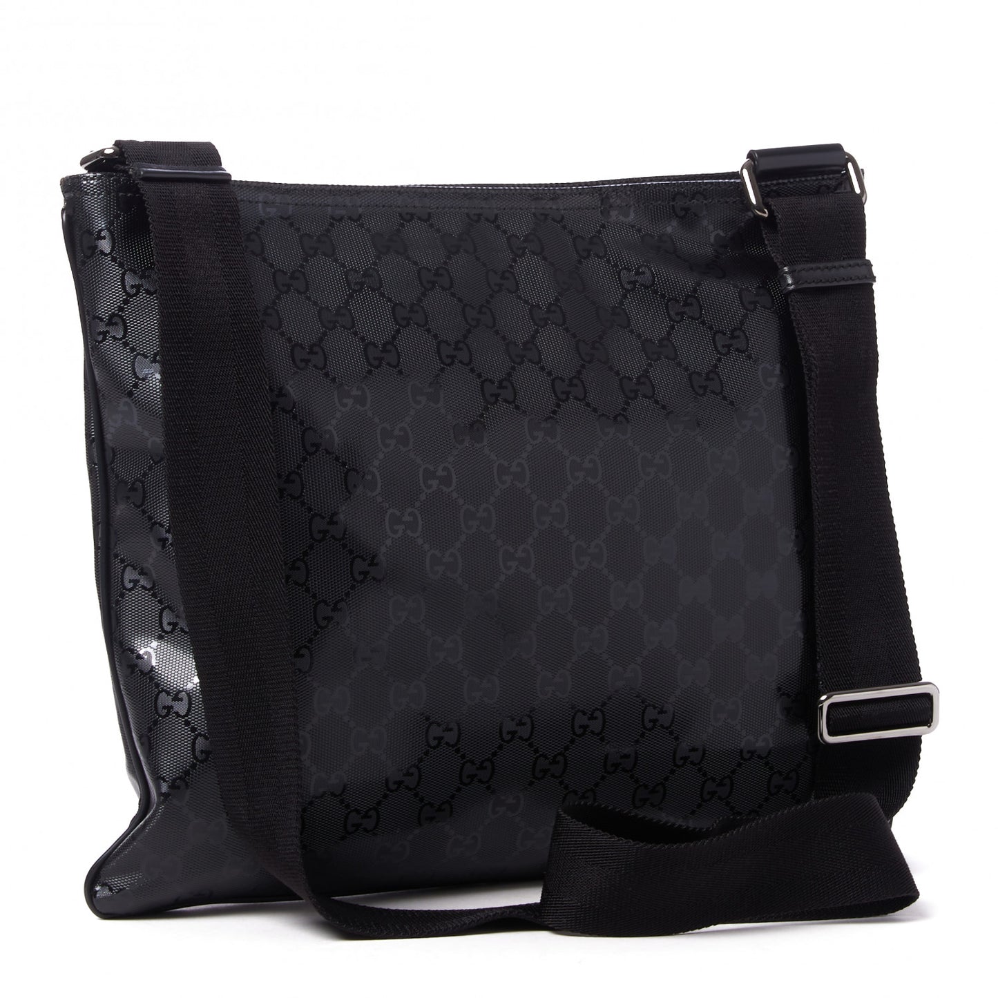 Imprime Monogram Medium Flat Messenger Bag Black