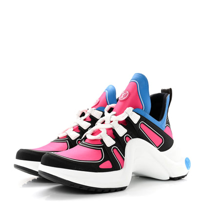 Louis Vuitton Calfskin Nylon LV Pop Archlight Sneaker 38.5 Rose 3 of 8