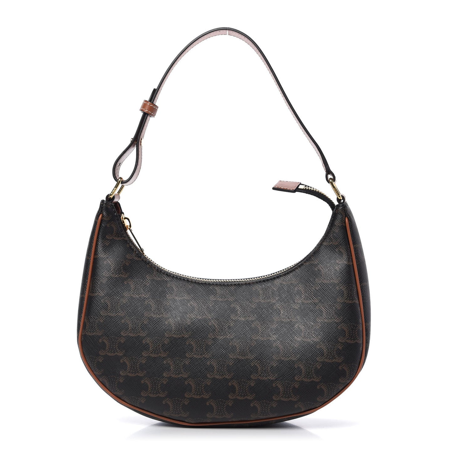 Triomphe Canvas Calfskin Ava Shoulder Bag Tan