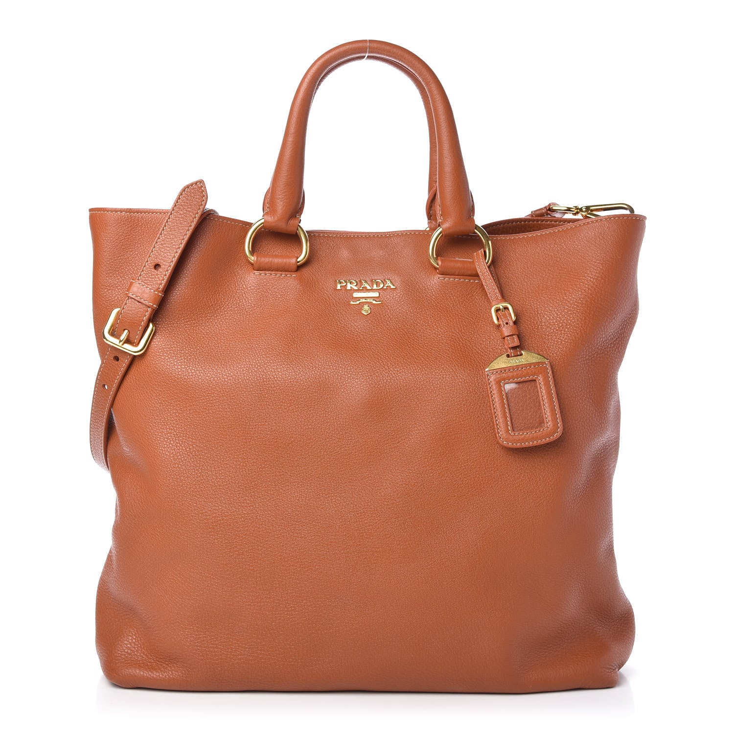 Prada Vitello Daino Shopping Tote Rame 1 of 10