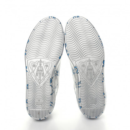 Gucci Miro Rubber Wax GucciGhost Print Mens New Ace Sneakers 8 Silver 6 of 11