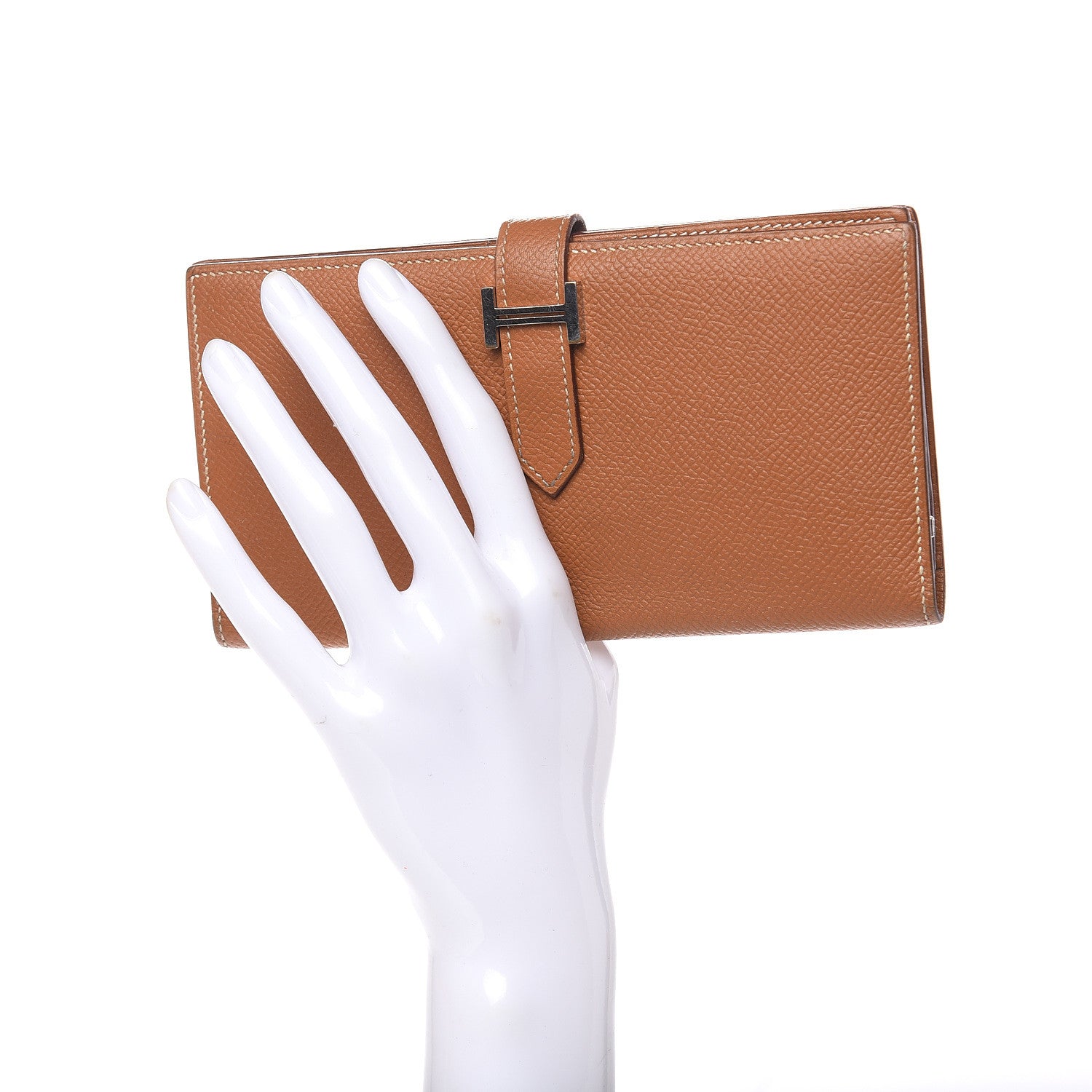 Hermes Epsom Bearn Gusset Wallet Gold 2 of 13