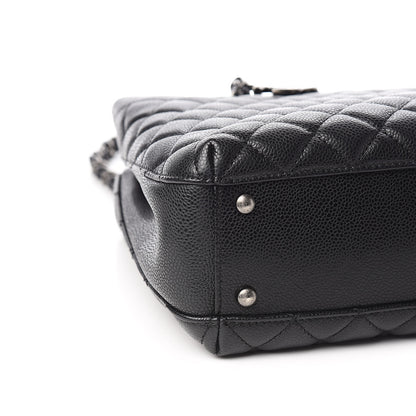 Chanel Caviar Quilted Small City Shopping Tote Black 8 of 12