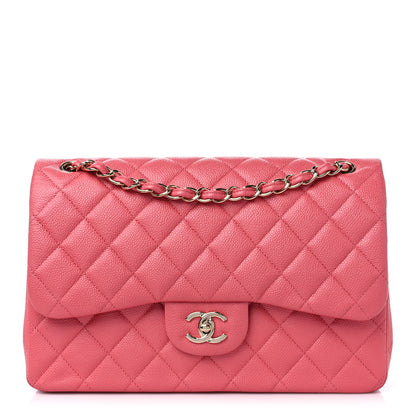 Chanel Caviar Quilted Jumbo Double Flap Pink 1 of 10