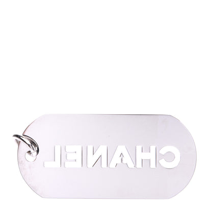 Chanel Dog Tag Key Charm Silver 3 of 12