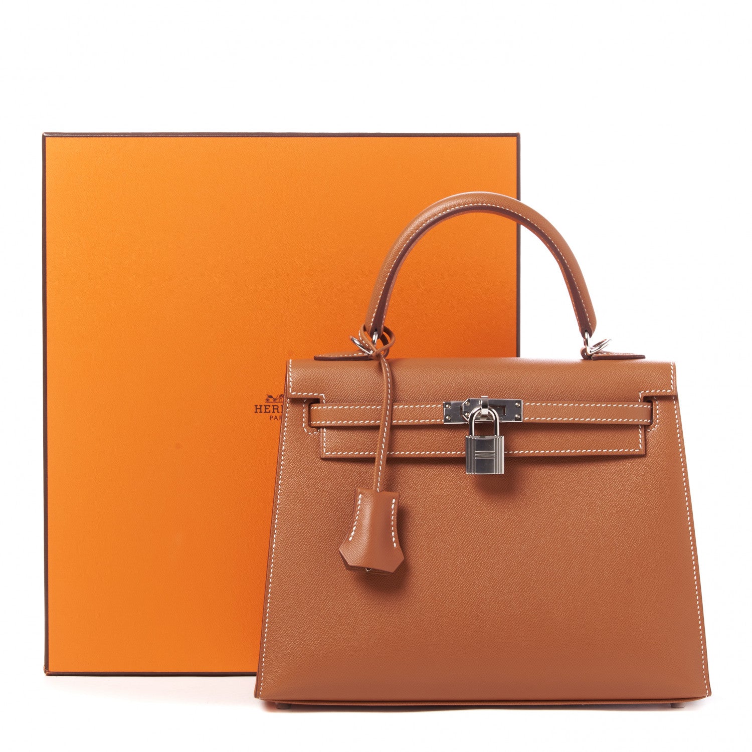 Hermes Madame Calfskin Kelly Sellier 25 Gold 32 of 32