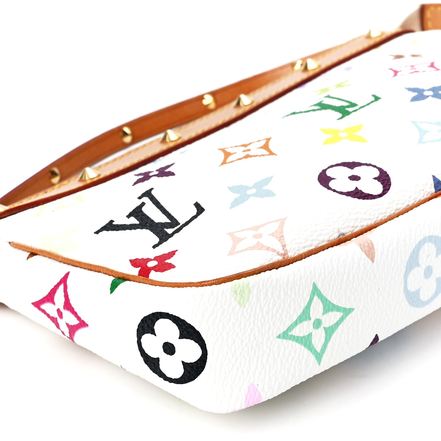 Louis Vuitton Monogram Multicolor Pochette Accessories White 10 of 11