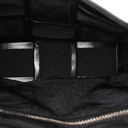 Bottega Veneta Paper Calfskin Maxi Intreccio Small Cassette Crossbody Bag Black 5 of 10