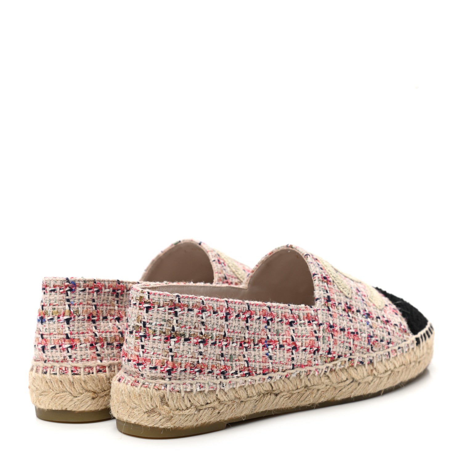 Chanel Tweed CC Espadrilles 36 Pink Black 4 of 7