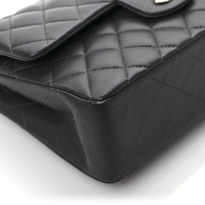 Chanel Lambskin Quilted Small Double Flap Dark Grey 10 of 11
