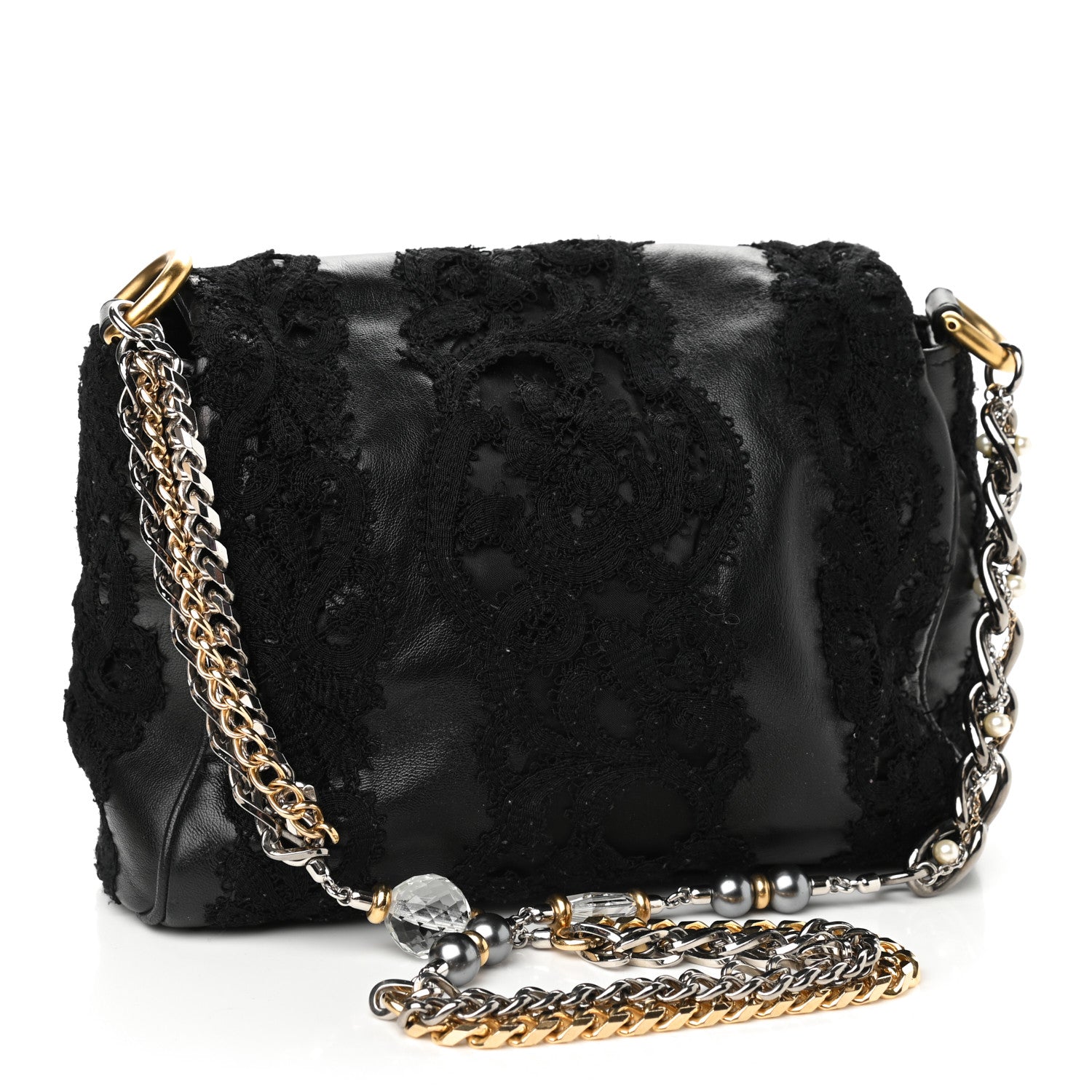 Dolce & Gabbana Lace Miss Charles Evening Bag Black 3 of 8