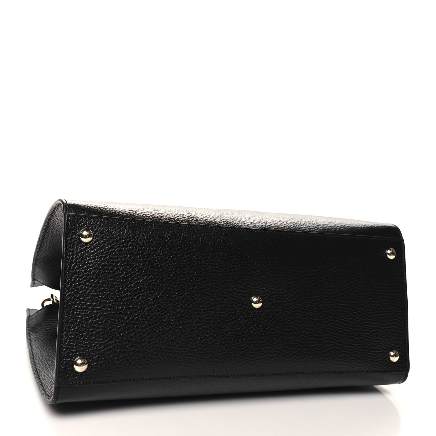 Dollar Calfskin Large Soho Top Handle Satchel Black