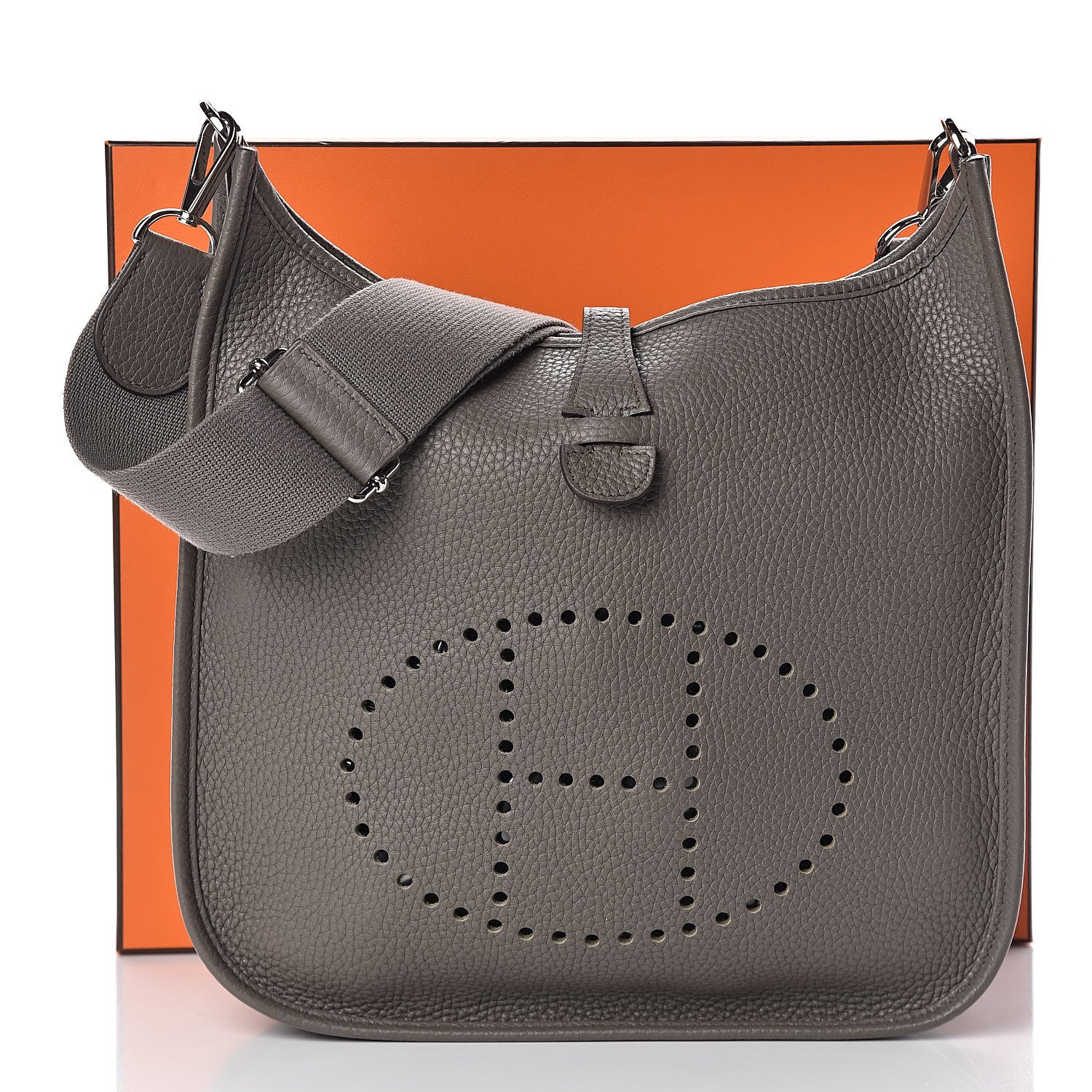 Hermes Taurillon Clemence Evelyne III PM Etain 13 of 13