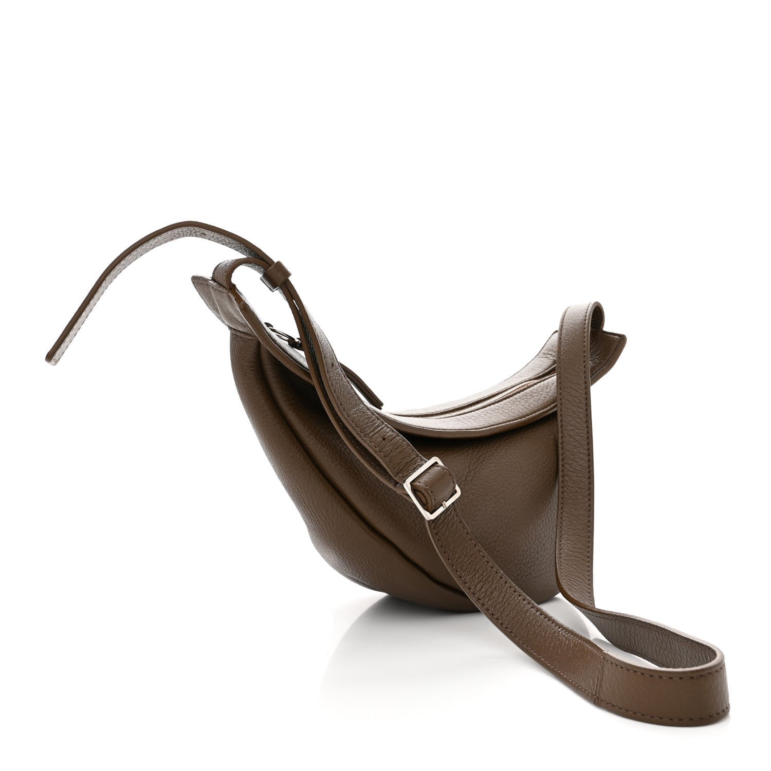 The Row Grained Calfskin Small Slouchy Banana Bag Muschio 3 of 14