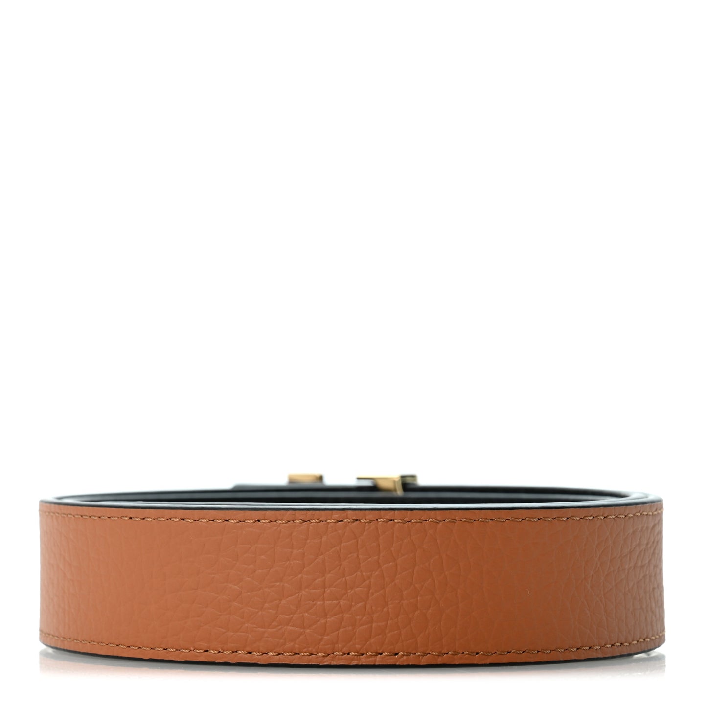 Taurillon Calfskin 30mm LV Initiales Reversible Belt 85 34 Black