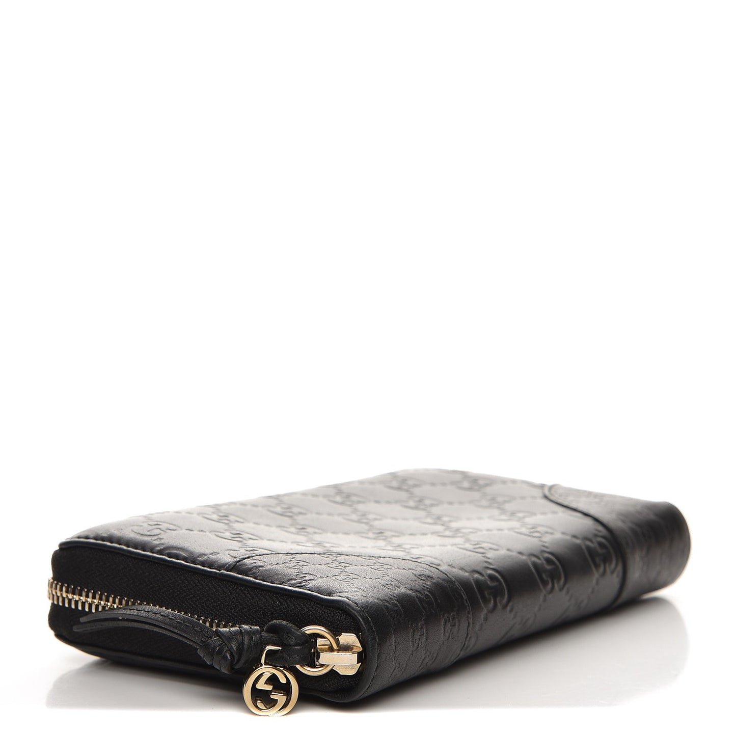 Guccissima Signature Microguccissima Bree Zip Around Wallet Black