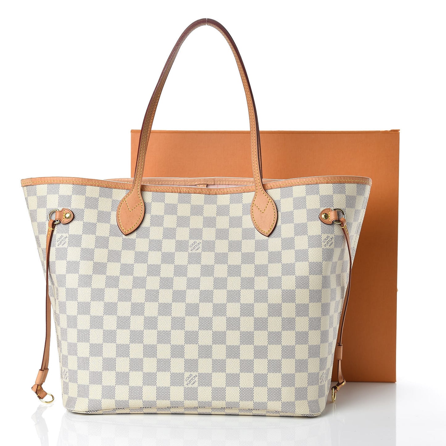 Damier Azur Neo Neverfull MM Rose Ballerine