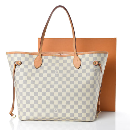 Louis Vuitton Damier Azur Neo Neverfull MM Rose Ballerine 20 of 20