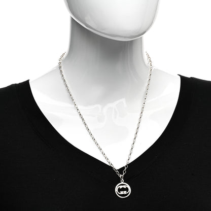 Gucci Sterling Silver Interlocking Circle GG Pendant Necklace 2 of 4