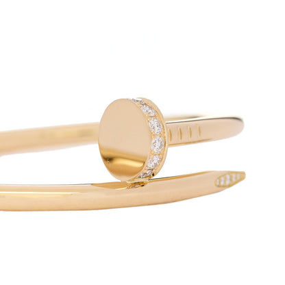 Cartier 18K Yellow Gold Diamond Juste Un Clou Bracelet 15 4 of 5
