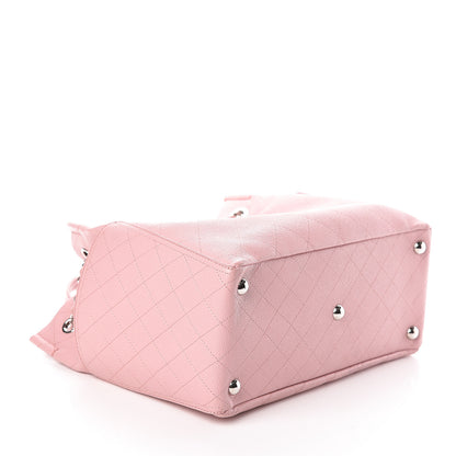 Chanel Grained Calfskin Small CC Pocket Tote Pink 4 of 9